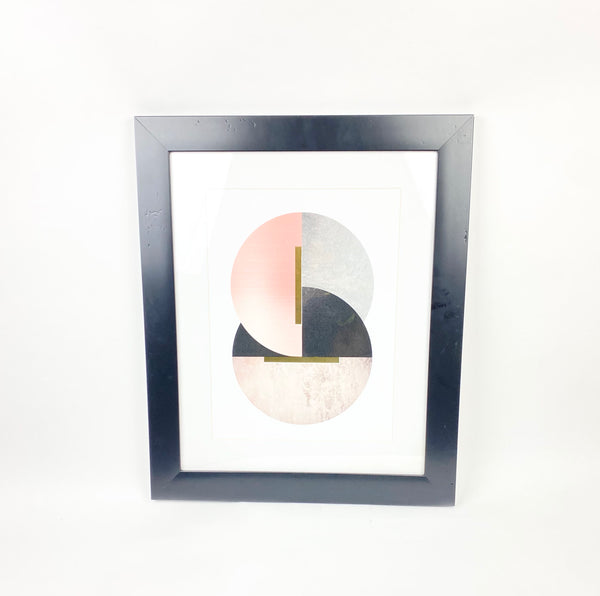 Framed Geometric Circle Print Set