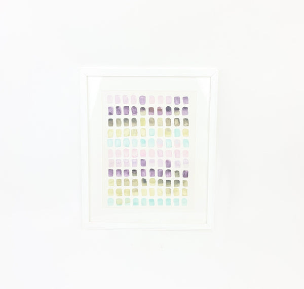 Framed Multicolour Boho Dot Print