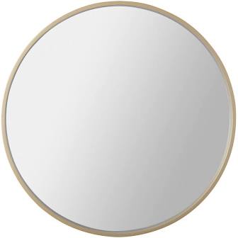 Brushed Gold Circle Framed Mirror